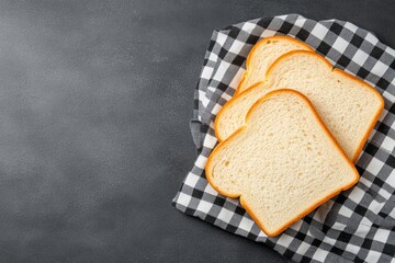 Poster - Sliced white bread on a transparent background, isolated cutout, PNG file with clipping path for graphic design elements. Hyper-realistic photography
