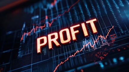 Poster - Bright Financial Dashboard with Profit Metrics and Graphs Display