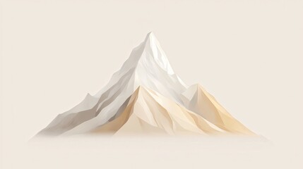 Aufkleber - Solid Base of a Majestic Mountain Towering Above in a Minimalist Aesthetic with Smooth Textures and Soft Colors