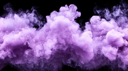 Poster - Dramatic pink smoke on a deep black background creating a striking visual contrast and captivating effect