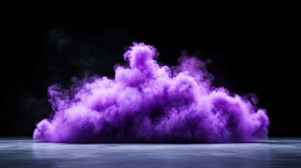 Poster - Enigmatic purple smoke bomb emitting a lush cloud of color for a unique and eye-catching visual experience