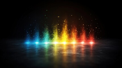 Poster - Mesmerizing colorful light illuminating the darkness creating a magical and enchanting atmosphere for nighttime scenes
