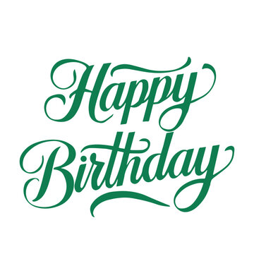 Happy birthday typography vector art illustration.
