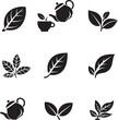 © Bhismodeb - Simple Black and White Tea Icons Set