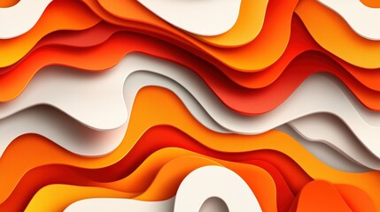 Poster - Wavy pattern background with flowing lines and soft curves creating a calming visual experience for creative projects
