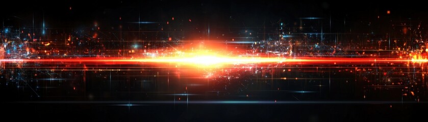 Poster - Vivid background featuring bright orange and deep black colors creating a bold and striking visual contrast