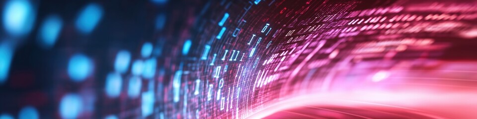 Fototapete - A colorful image of a computer screen with a red line that says 