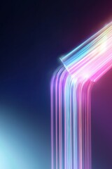 Poster - A colorful, abstract painting of a rainbow with a purple and blue background. The painting is full of bright colors and has a dreamy, whimsical feel to it