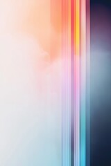 Poster - A colorful, abstract background with a white line in the middle. The background is a mix of different colors and the white line is the only solid color. Scene is bright and cheerful