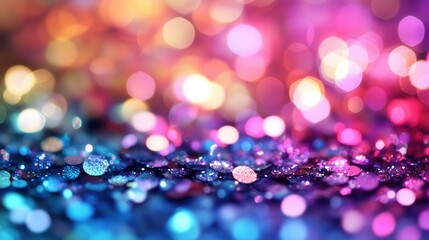 Poster - Dazzling colorful glitter background shimmering with light and creating a festive and joyful atmosphere