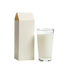 Poster - Fresh milk in glass beside carton, perfect for breakfast or cooking. Enjoy creamy texture and nutritional benefits of this dairy product