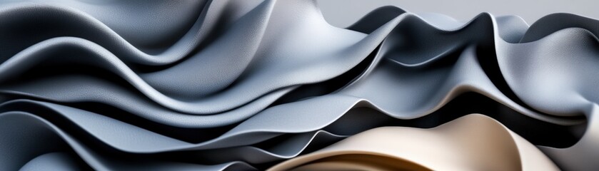 Poster - A stunning wave of grey and gold crashing elegantly against the shore creating a breathtaking natural scene