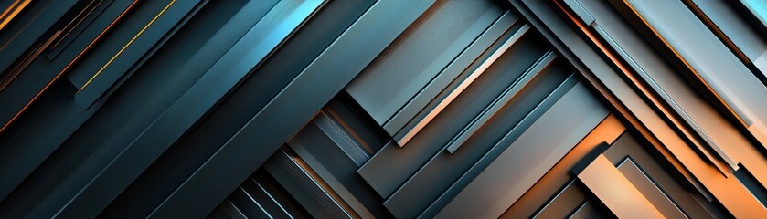 Fototapete - A striking black and orange abstract background featuring bold colors and dynamic patterns evoking energy and movement
