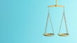 © PooHPiN365 - Symbol of Justice Scales on a Blue Background