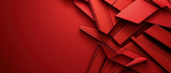 Poster - Abstract red background with vivid shades and gradients creating a smooth and eye-catching visual experience
