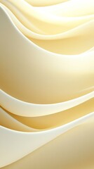 Poster - Soft Drapes of Silky Fabric in Shades of Cream and Ivory With Gentle Waves Creating a Serene and Elegant Aesthetic in Indoor Lighting