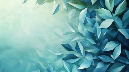 Poster - Abstract blue and green background with fluid shapes and textures creating a beautiful and dynamic visual experience