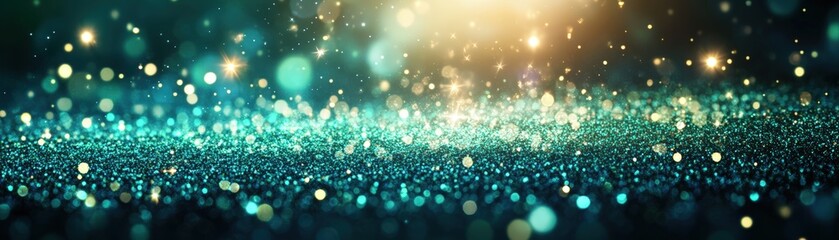 Poster - Bright and invigorating background featuring a blend of blue and green tones evoking a fresh and lively mood