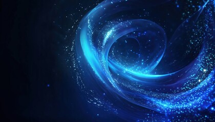 Aufkleber - Futuristic Abstract: Glowing Curved Element In Modern Shiny Blue. Perfect For Business, Poster, Cover, Flyer, Website, And Presentation Design.