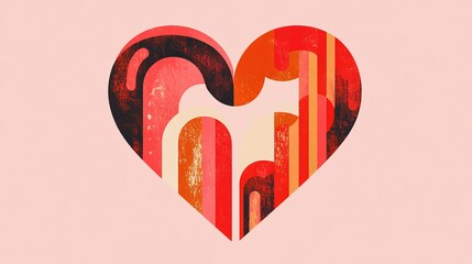 Poster - Creative Heart-Shaped Decoration Featuring the Words Golden Hour Against a Soft Pink Background Evokes Feelings of Warmth and Romance