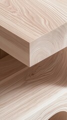 Poster - Modern wood grain detail workshop natural light close-up texture exploration
