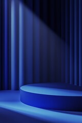 Poster - Blue Corner With a Shadow and Light Creating a Contrasting Effect During Early Evening