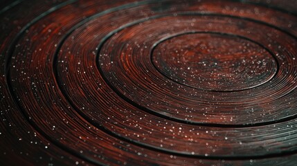 Poster - Spiral patterns of wood grain artistic indoor environment close-up perspective textural concept
