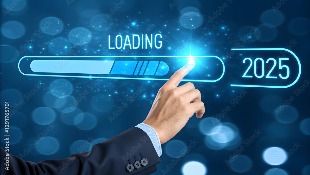 Future Loading: 2025, Progress Towards 2025, Loading Bar for the Year ...