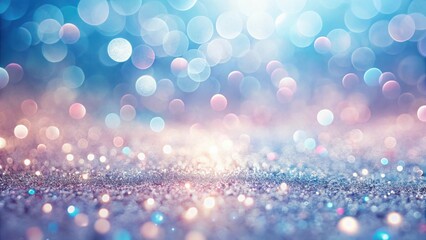 Wall Mural - shimmering glittering background with pastel bokeh lights and sparkling texture ideal for festive de