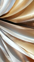 Poster - Elegant satin drapery showcase indoor studio textile art minimalist space close-up beauty of fabric