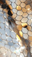 Poster - reflective patterns of shiny surface abstract art modern environment close-up view visual texture