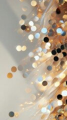 Poster - Shimmering light reflections studio abstract calm environment close-up view festive concept