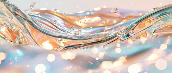 Poster - Captivating water splash aquatic scene - image bright environment close-up view fluid dynamics