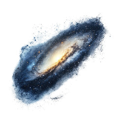 Wall Mural - Milky Way Galaxy displaying vibrant cosmic dust and countless stars in a vast cosmic expanse, Milky Way Galaxy with Cosmic Dust and Stars, isolated on Transparent background