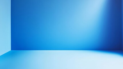 Poster - Modern Geometric Shapes Arranged in a Serene Blue Environment Create a Calm and Abstract Atmosphere Suitable for Creative Projects