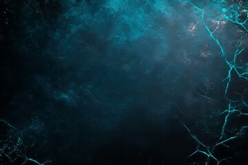 Fototapete - Abstract Teal Nebula: A mesmerizing abstract composition featuring a deep teal nebula, with intricate crack-like patterns, evoking a sense of cosmic depth and mystery.