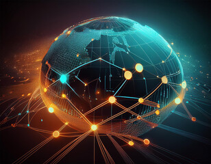 business concept of global network connection