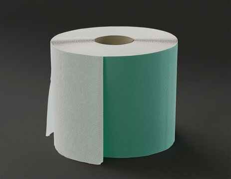 roll of toilet paper isolated 3d rendering