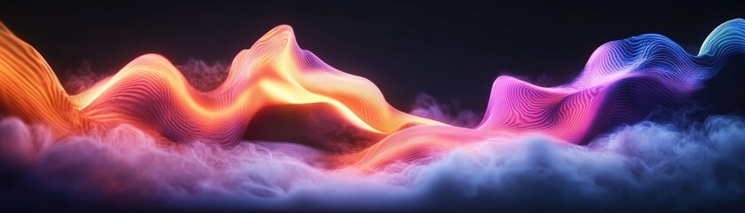 Aufkleber - Abstract motion lines background with dynamic flowing patterns and vibrant colors for design projects