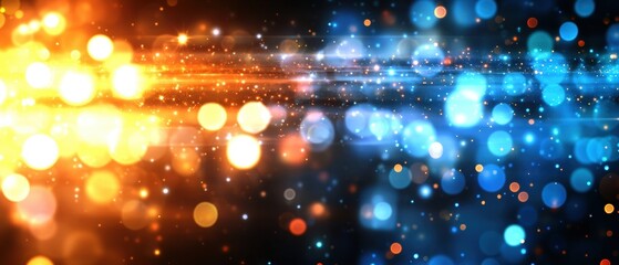 Poster - Abstract bokeh background with colorful blurred lights for artistic and creative design projects
