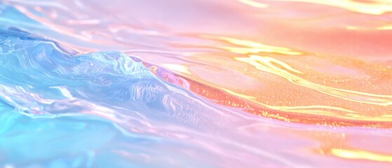 Poster - Flowing water colors abstract image digital art tranquil environment close-up view artistic concept