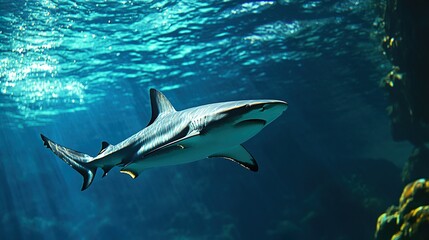 silent shark swim