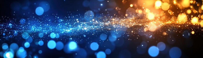 Poster - Abstract background with blurred lights in various colors creating a vibrant and dynamic visual effect