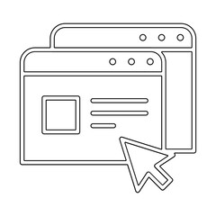 Fototapete - Website icon in line style