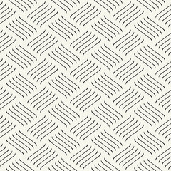 Wall Mural - seamless pattern with geometric waves. endless stylish texture. ripple monochrome background. linear