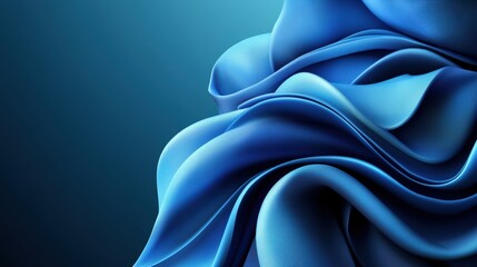 Poster - Blue silk fabric background with soft texture for textile and design applications