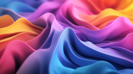 Poster - Colorful fabric background with various textures and patterns for design and artistic projects