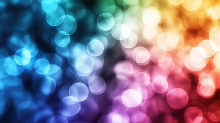 Poster - colorful bokeh lights background with blurred lights creating a vibrant and festive atmosphere