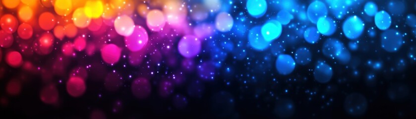 Poster - Colorful abstract lights background with vibrant hues and patterns for creative design and photography