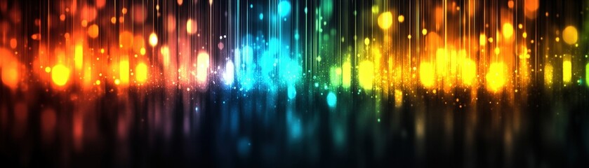 Poster - Abstract background with colorful lights and shapes creating a vibrant and dynamic visual effect